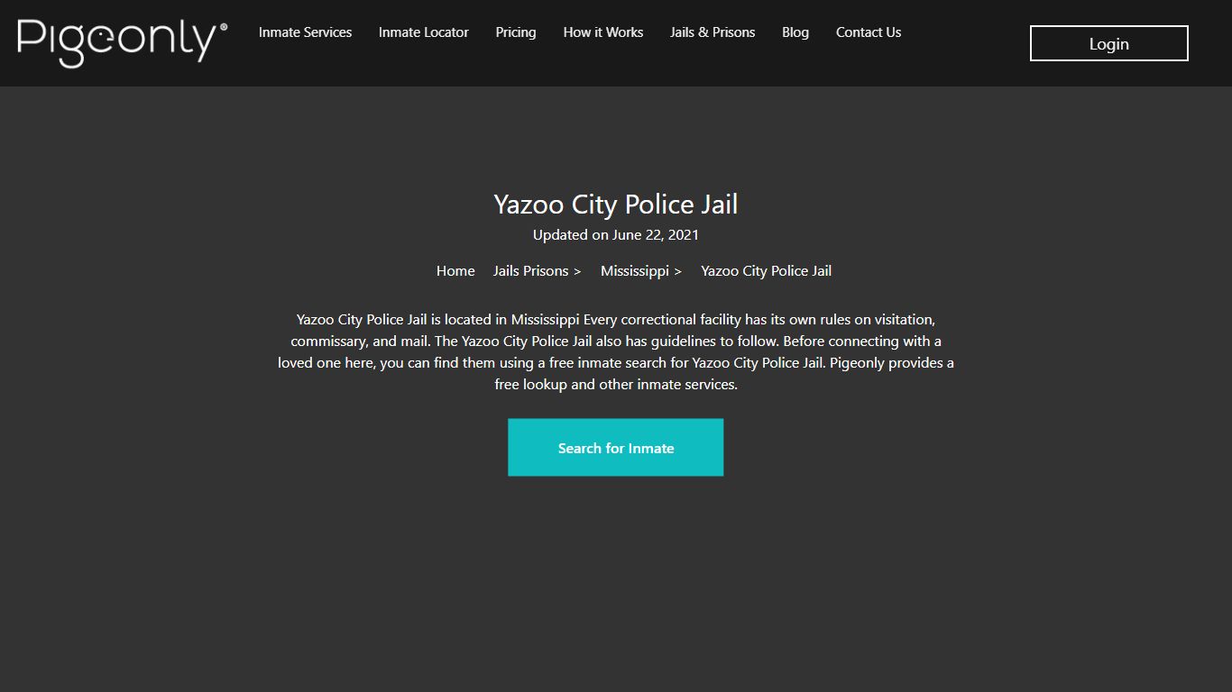 Yazoo City Police Jail Inmate Search | Mississippi